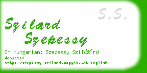 szilard szepessy business card